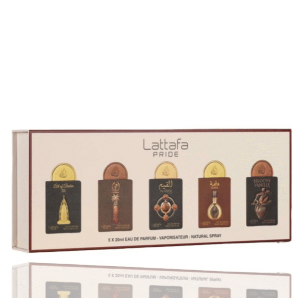 Set Lattafa Pride X0.67oz (5 PC ) Art of Arabia III / Ajwaa / Al Qiam Gold / Masa / Brioche Vanille